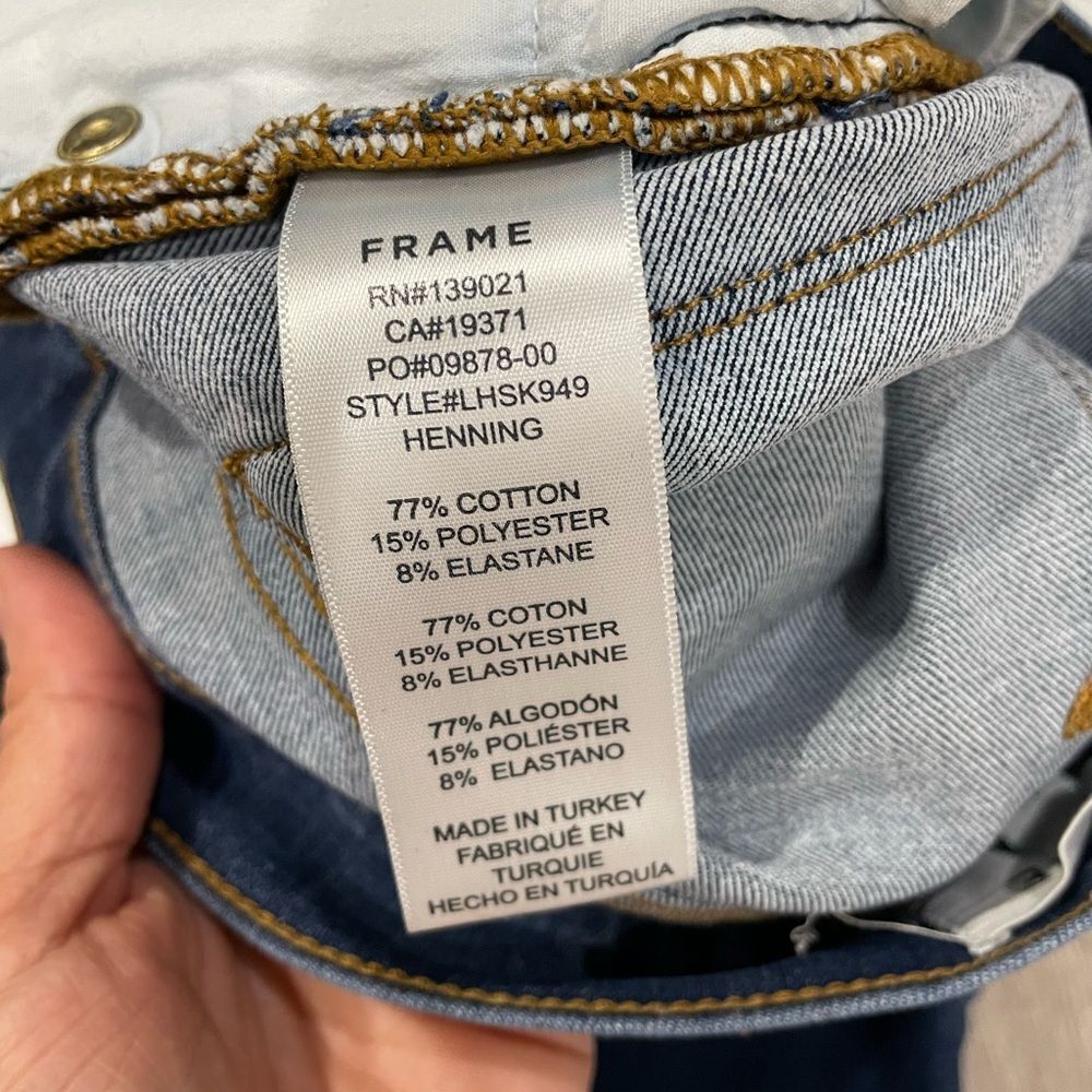 FRAME 24-hour High Waist Crop Skinny Jeans In Henning Size 29 - Picture 6 of 7